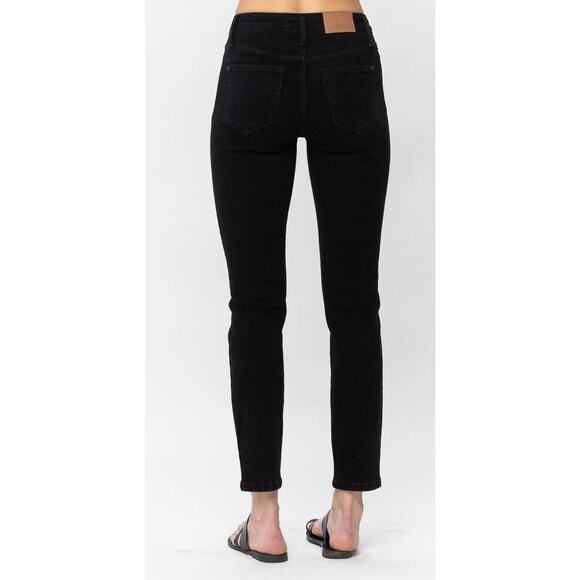 NEW Judy Blue Women’s Plus Jeans Pants 16W Black Stretch Mid Rise Skinny Fit - Picture 2 of 9